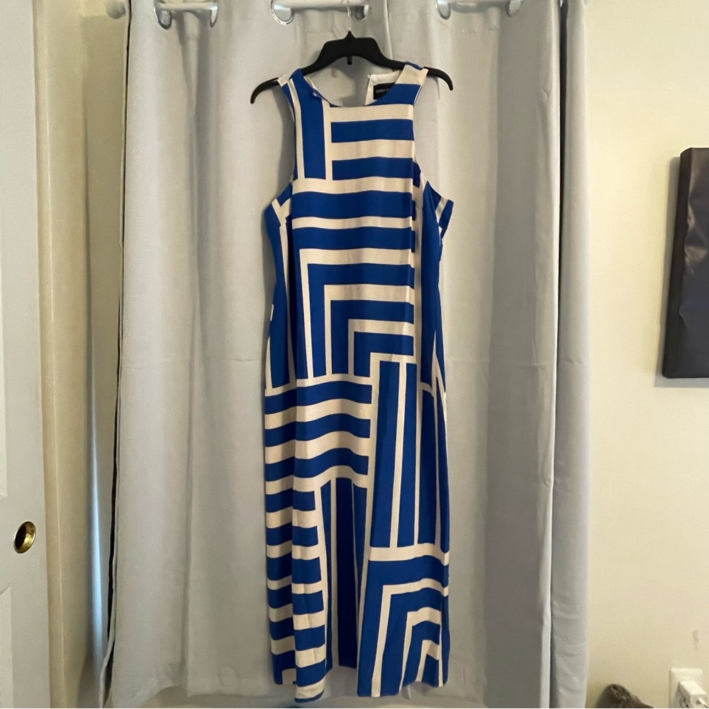 Donna Morgan Greek Isle Silky Midi Dress Size 14